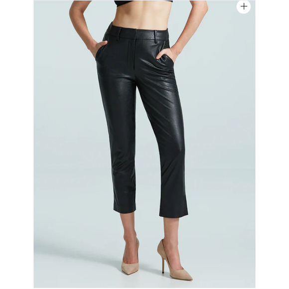 COMMANDO NWT Faux Leather 7/8 Trouser in Black // XL - Picture 2 of 12